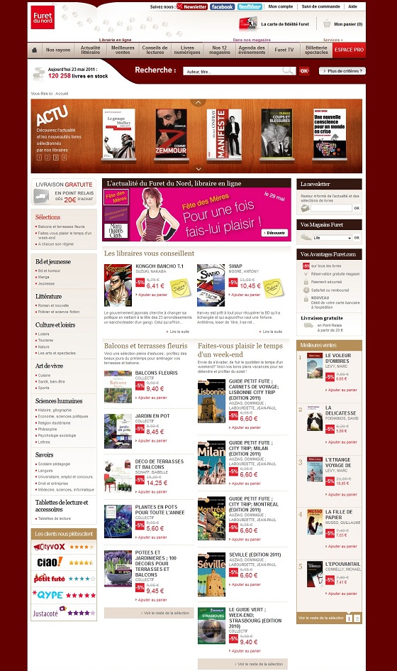 Le Furet du Nord ecommerce Magento