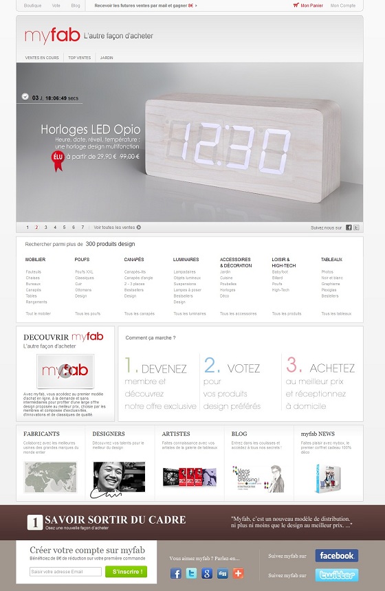 18 grandes marques sous magento : Myfab