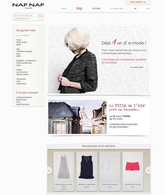 18 grandes marques sous magento : Naf Naf