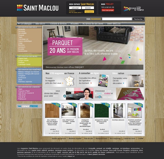 18 grandes marques sous magento : Saint-Maclou